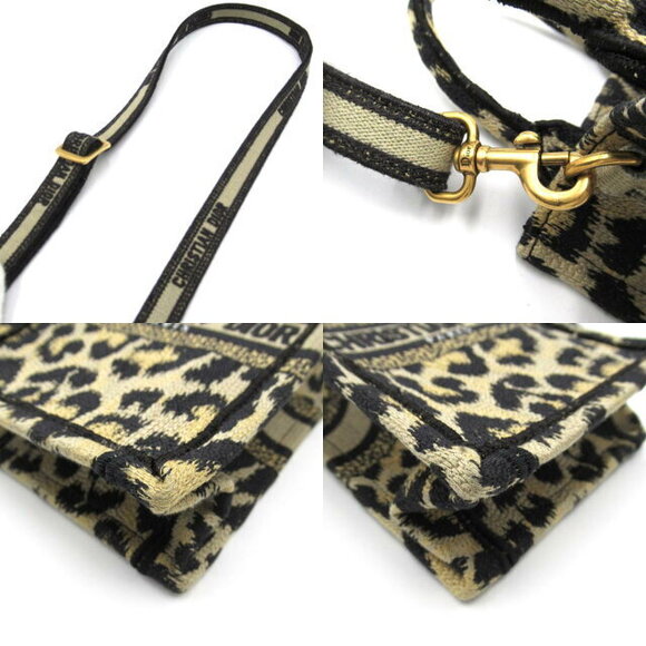 Dior Book Tote Phone Bag Shoulder Bag canvas embroidery brown - Picture 10 of 10